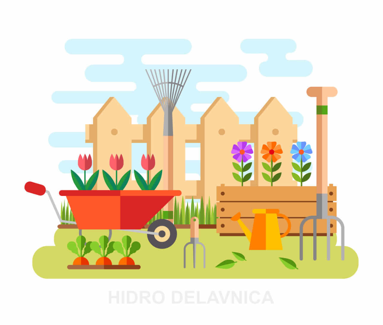 Hidro oven zalije vrticek